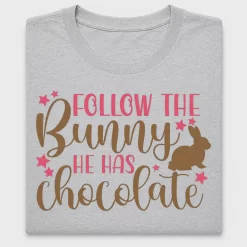 Follow The Bunny Chocolate DTF Transfer