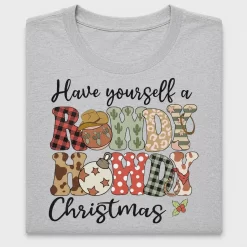 Western Christmas DTF Transfer