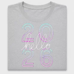 Neon Hello 2026 DTF Transfer