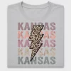 Kansas Leopard Lightning Bolt DTF Transfer