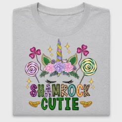Shamrock Cutie Unicorn DTF Transfer