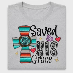 Saved By Grace Cross DTF Transfer