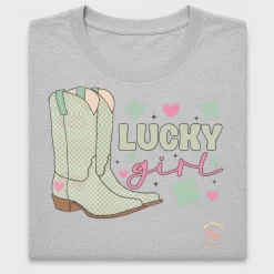 Lucky Girl Western Boots DTF Transfer
