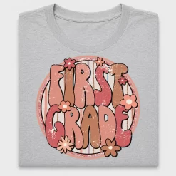 Retro First Grade Floral DTF Transfer