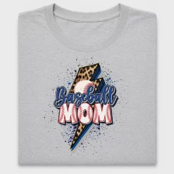 Baseball Mom Cheetah Lightning DTF Transfer