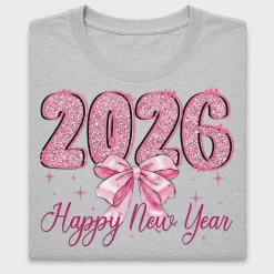 Glitter Happy New Year 2026 DTF Transfer