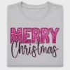 Merry Christmas Sequin DTF Transfer