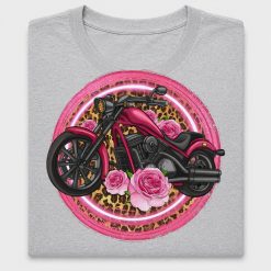 Pink Motorcycle Neon DTF Transfer for Shirts