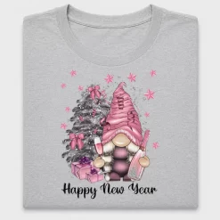 Happy New Year Gnome DTF Transfer