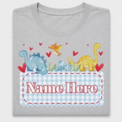Dinosaur Valentine DTF Transfer Personalized
