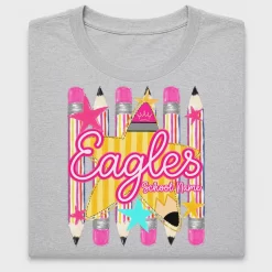 Preppy Eagles School Mascot DTF Transfer