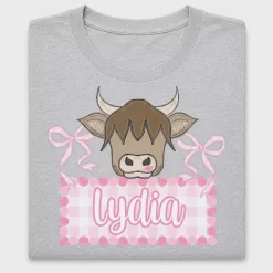 Coquette Cow Name Plate DTF Transfer