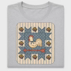 Vintage Farmhouse Hen Quilt DTF Transfer
