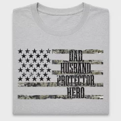 Camo Flag Dad Husband Hero DTF Transfer