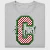 Candy Cane Letter C Christmas DTF Transfer