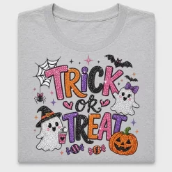 Trick or Treat Rhinestone DTF Transfer