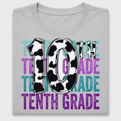 Cow Print Tenth Grade DTF Transfer