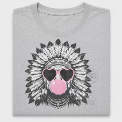 Boho Feather Head Bubble Gum DTF Transfer