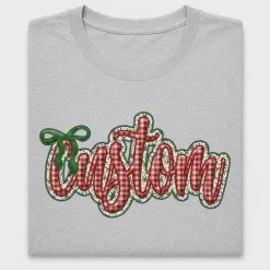 Christmas Plaid Script DTF Transfer
