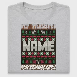 Retro Christmas Ugly Sweater DTF Transfer