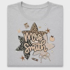 Mrs. Smith Leopard Star DTF Transfer
