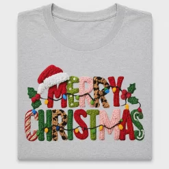 Merry Christmas Yarn DTF Transfer