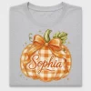 Personalized Buffalo Plaid Pumpkin DTF Transfer