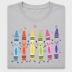 Happy Crayon Friends DTF Transfer