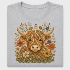 Boho Highland Cow DTF Transfer