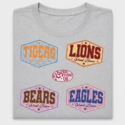 Retro School Mascot Gingham DTF Transfer