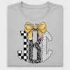 Pencil Bow Monogram DTF Transfer
