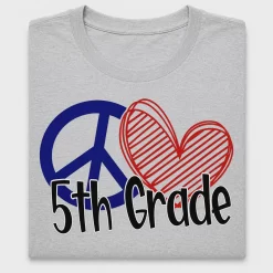 Peace Love 5th Grade DTF Transfer