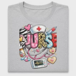Nurse Leopard Heart DTF Transfer