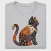 Patchwork Halloween Cat DTF Transfer