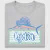 Preppy Sailfish Name Plate DTF Transfer
