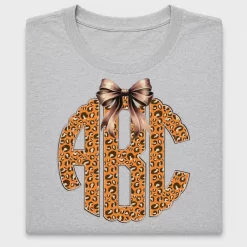 Leopard Scalloped Monogram DTF Transfer