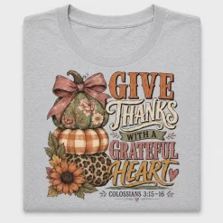 Give Thanks Grateful Heart DTF Transfer