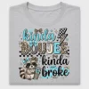 Kinda Boujee Kinda Broke Raccoon DTF Transfer