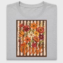 Fall Nurse Floral DTF Transfer