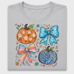 Whimsical Pumpkin Bow DTF Transfer