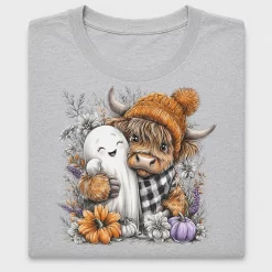 Spooky Highland Cow Ghost DTF Transfer