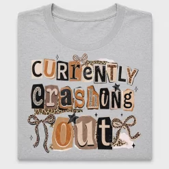 Retro Currently Crashing Quote DTF Transfer