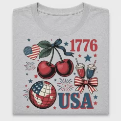 Retro 1776 USA Cherry DTF Transfer