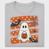 Striped Halloween Ghost DTF Transfer