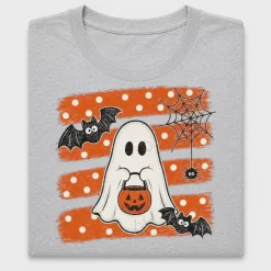 Striped Halloween Ghost DTF Transfer