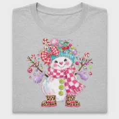 Coquette Christmas Snowman DTF Transfer