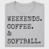 Weekends Coffee Softball DTF Transfer
