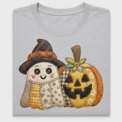 Patchwork Ghost Pumpkin DTF Transfer