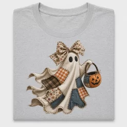 Denim Patchwork Ghost DTF Transfer