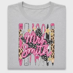 Mrs Smith Leopard Pencil DTF Transfer